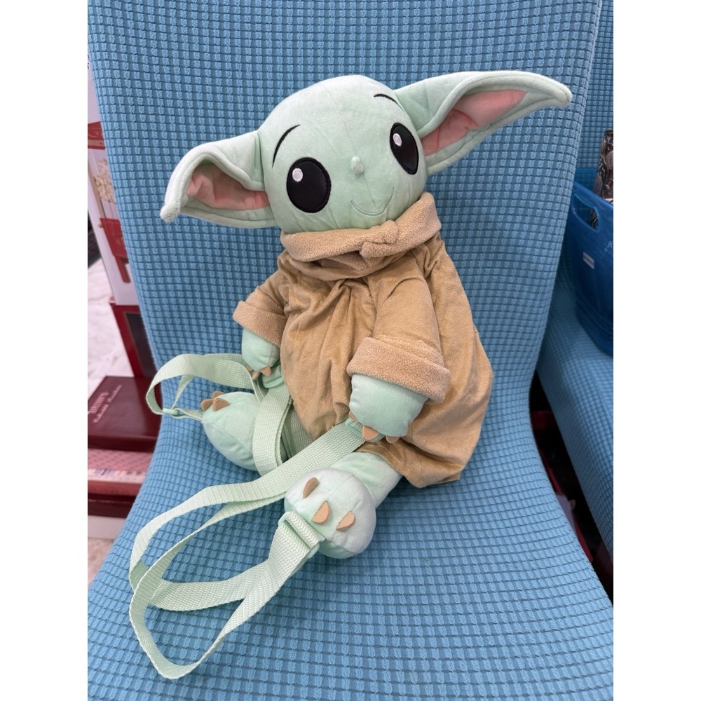 Disney Star Wars Mandalorian Grogu Baby Yoda Plush Piggy Back Backpack Bag  18"